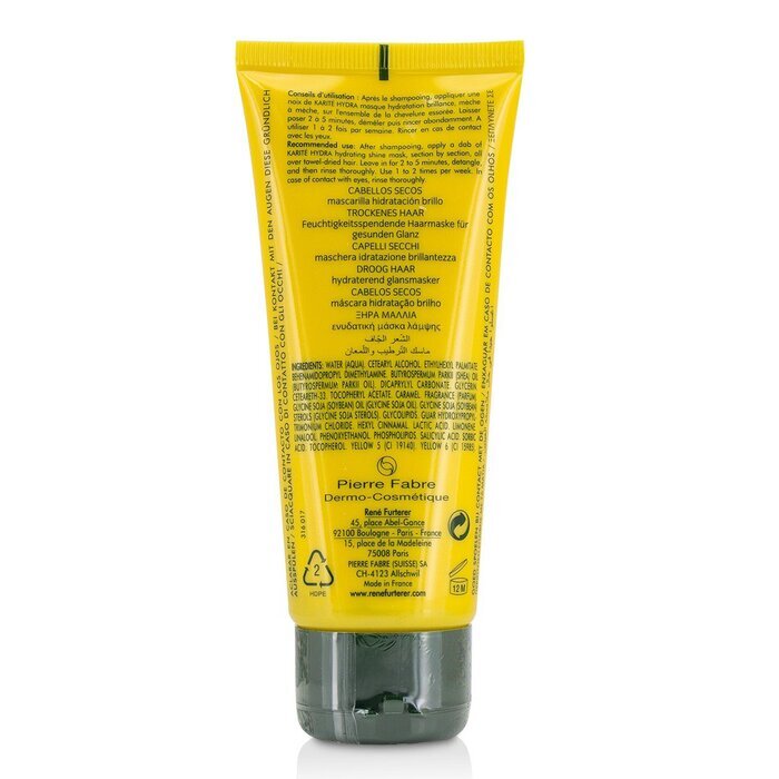 Rene Furterer Karite Hydra Hydrating Ritual Hydrating Shine Mask (Dry Hair) 100ml/3.4oz