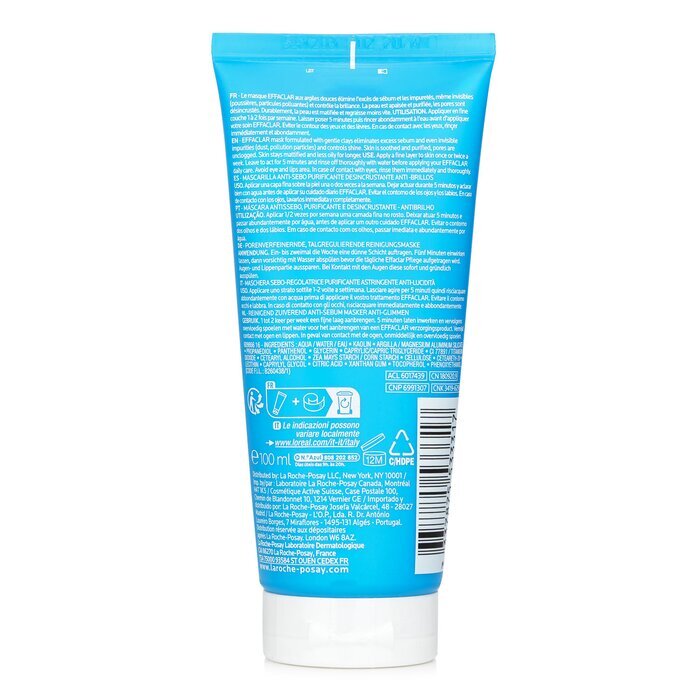 La Roche Posay Effaclar Unclogging Purifying Sebo-Controlling Mask 100ml/3.3oz