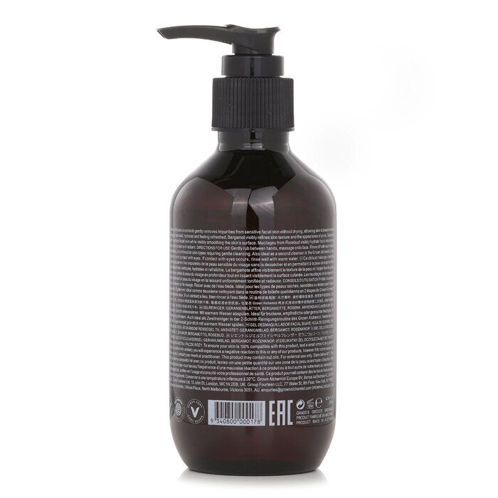 Grown Alchemist Gentle Gel Facial Cleanser - Geranium Leaf, Bergamot & Rose-Bud 200ml/6.67oz