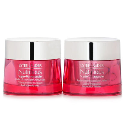 Estee Lauder Nutritious Super-Pomegranate Day & Night Radiance Set: Moisture Creme 50ml+ Night Creme/Mask 50ml 2pcs