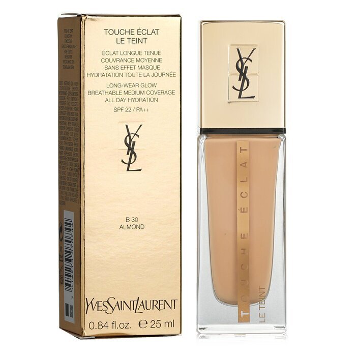 Yves Saint Laurent Touche Eclat Le Teint Long Wear Glow Foundation SPF22 - # B30 Almond 25ml/0.84oz