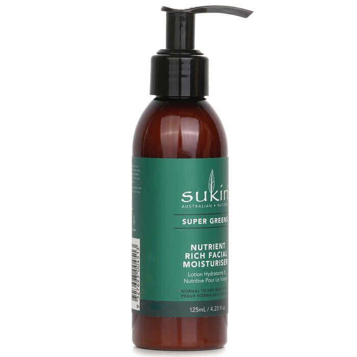 Sukin Super Greens Nutrient Rich Facial Moisturiser (Normal To Dry Skin Types) 125ml/4.23oz