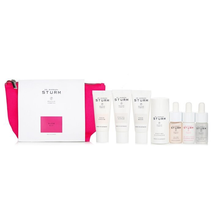 Dr. Barbara Sturm GLOW KIT:FACIAL SCRUB, FACE MASK, HYALURONIC SERUM, FACECREAM,GLOW DROPS,ENZYME CLEANSER,THE BETTER B NIACINAMIDE SERUM 7pcs+1bag