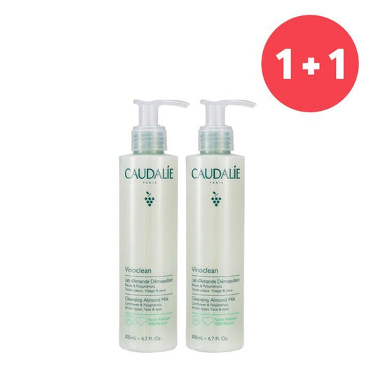 Caudalie 【1+1 Set】Vinoclean Cleansing Almond Milk (Face & Eyes)(Add ONE to Cart and get TWO) 200ml/6.7oz