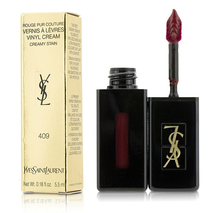 Yves Saint Laurent Rouge Pur Couture Vernis A Levres Vinyl Cream Creamy Stain - # 409 Burgundy Vibes 5.5ml/0.18oz