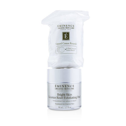 Eminence Bright Skin Licorice Root Exfoliating Peel (with 35 Dual-Textured Cotton Rounds) 50ml/1.7oz