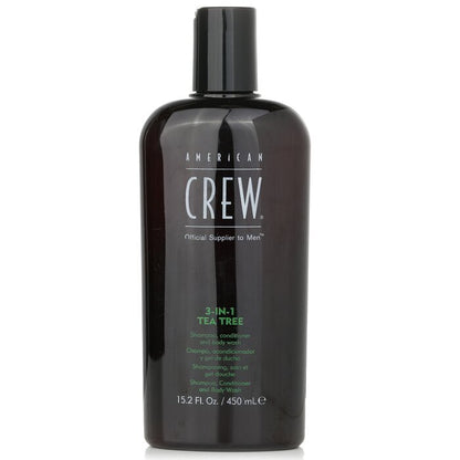 American Crew Men 3-IN-1 Tea Tree Shampoo, Conditioner and Body Wash 450ml/15.2oz