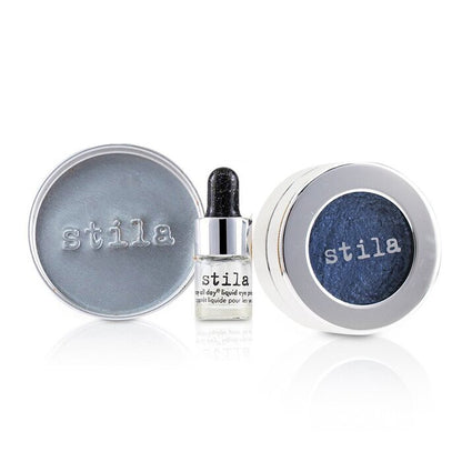 Stila Magnificent Metals Foil Finish Eye Shadow With Mini Stay All Day Liquid Eye Primer - Metallic Cobalt 2pcs