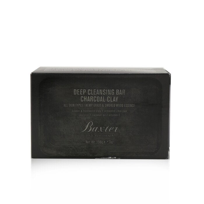 Baxter Of California Cleansing Bar Charcoal Clay - Hemp Grass & Smoked Wood 198g