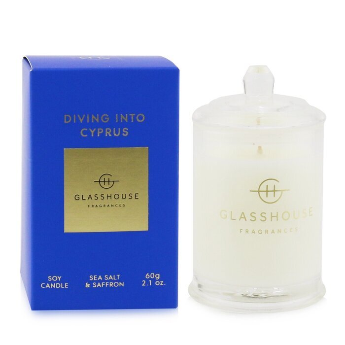 Glasshouse Triple Scented Soy Candle - Diving Into Cyprus (Sea Salt & Saffron) 60g/2.1oz